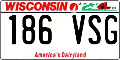 WI license plate 186VSG