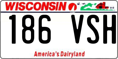 WI license plate 186VSH