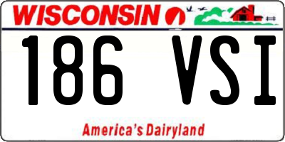 WI license plate 186VSI