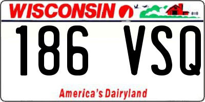 WI license plate 186VSQ