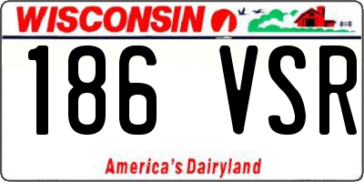 WI license plate 186VSR