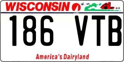 WI license plate 186VTB