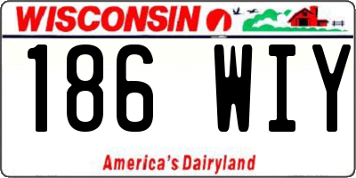 WI license plate 186WIY