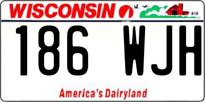 WI license plate 186WJH