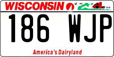 WI license plate 186WJP