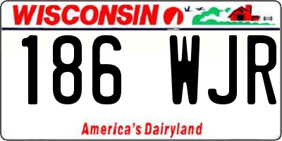 WI license plate 186WJR