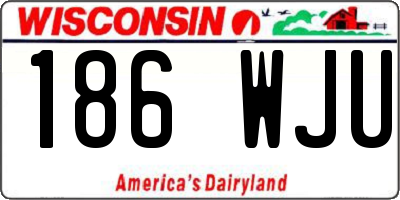 WI license plate 186WJU