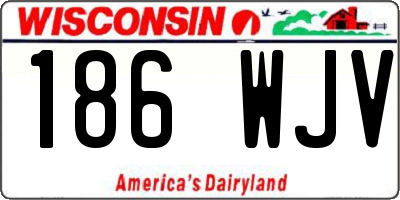 WI license plate 186WJV