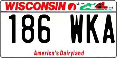 WI license plate 186WKA