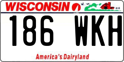 WI license plate 186WKH