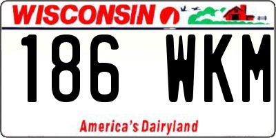 WI license plate 186WKM