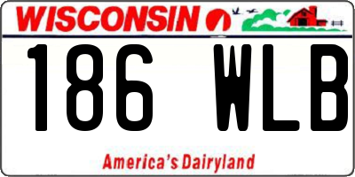 WI license plate 186WLB