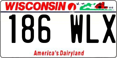 WI license plate 186WLX