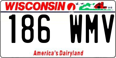 WI license plate 186WMV