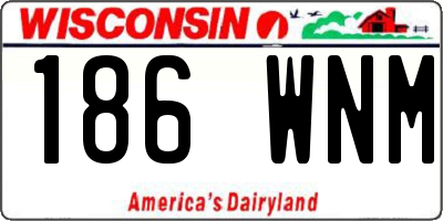 WI license plate 186WNM