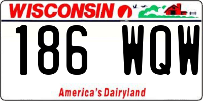 WI license plate 186WQW