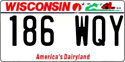 WI license plate 186WQY
