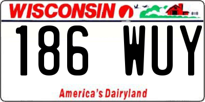 WI license plate 186WUY