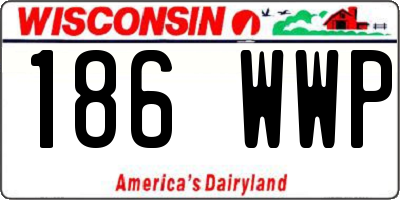WI license plate 186WWP