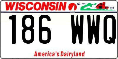 WI license plate 186WWQ