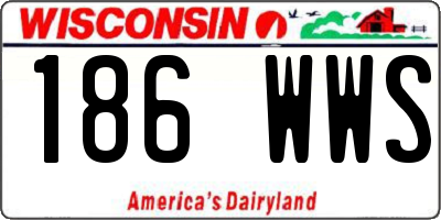 WI license plate 186WWS