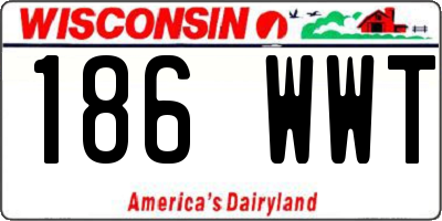 WI license plate 186WWT