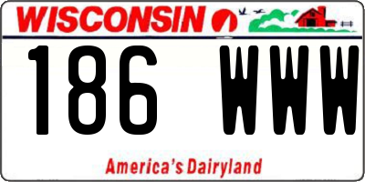 WI license plate 186WWW