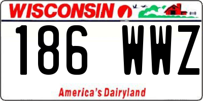 WI license plate 186WWZ