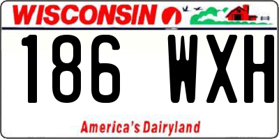 WI license plate 186WXH
