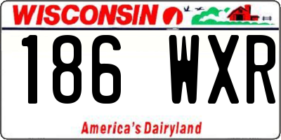 WI license plate 186WXR