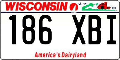 WI license plate 186XBI