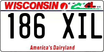 WI license plate 186XIL