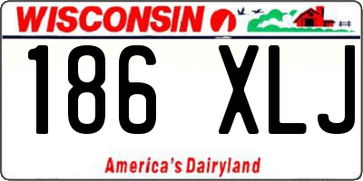 WI license plate 186XLJ