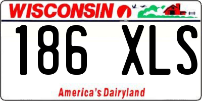 WI license plate 186XLS