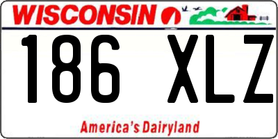 WI license plate 186XLZ