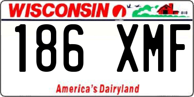 WI license plate 186XMF