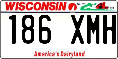 WI license plate 186XMH