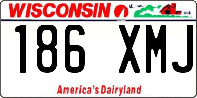 WI license plate 186XMJ