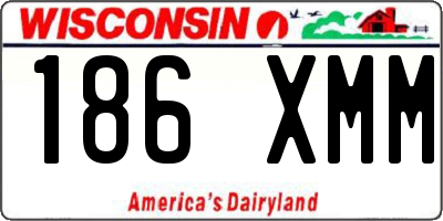 WI license plate 186XMM