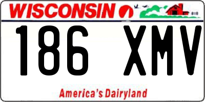 WI license plate 186XMV