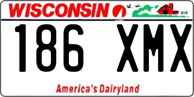 WI license plate 186XMX