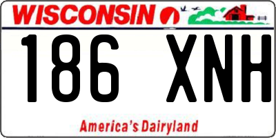 WI license plate 186XNH