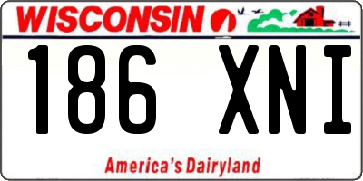 WI license plate 186XNI
