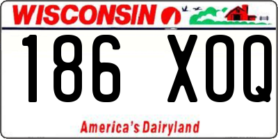 WI license plate 186XOQ