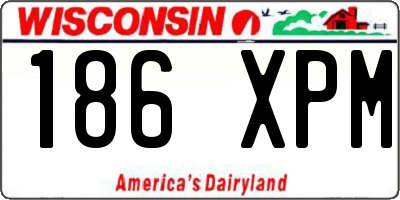 WI license plate 186XPM