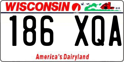 WI license plate 186XQA