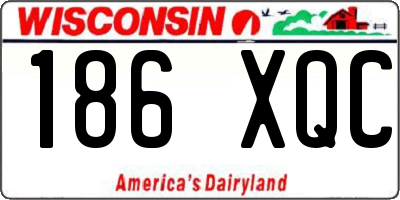 WI license plate 186XQC