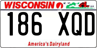 WI license plate 186XQD