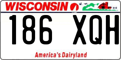WI license plate 186XQH