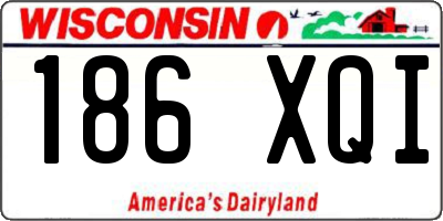 WI license plate 186XQI